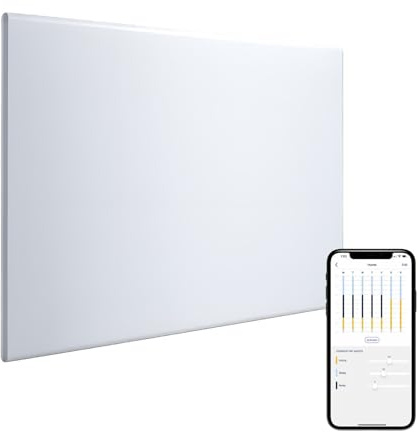 Adax VP12 Bluetooth Electric Panel Heater/Convector Radiator With Timer, Thermostat, Splash Proof, Wall Mounted (500W)
