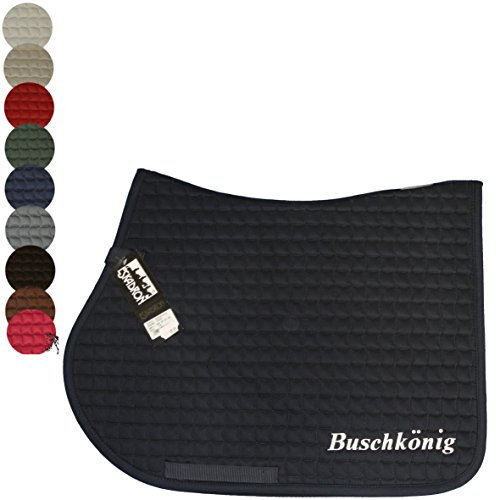 Eskadron Vielseitigkeits Spruch-Schabracke 'Buschkönig', Schabrackenfarbe:schwarz, Garnfarbe:pink