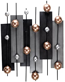 KunstLoft Wanddeko Metall | 100% HANDGEFERTIGT | 60x80x6cm | Wandbild Metall 'Disparate Harmony' | Abstrakte Skulpturen | Kupfer Grau | Wandskulptur | Metalldeko Wand Wohnzimmer