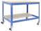 Simon Rack Mesa de Trabajo Taller, Capacidad Carga 120 kg, 917x910x610 mm, Incluye Ruedas, Azul/Madera - BT0