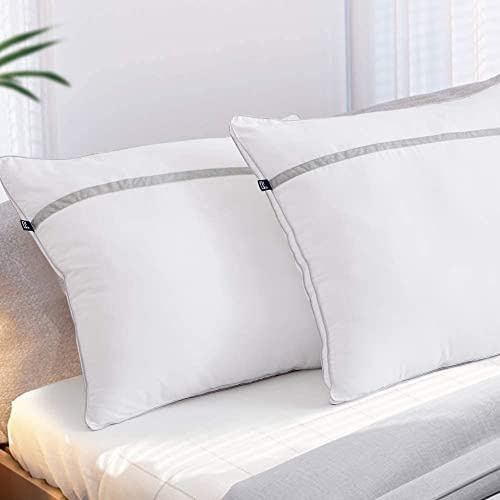 BedStory Kissen, 60 x 60 cm, 2 Stück, milbendicht und hypoallergen, aufblasbares Kissen mit Füllung aus 3D-Polyesterfaser, bequem und atmungsaktiv und kann als Sofakissen verwendet Werden
