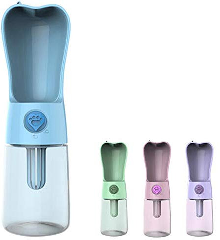 PJDDP Bouteille d'eau Portable pour Animaux De Compagnie, Distributeur De Tasse d'eau De Voyage avec Filtre pour Chiens Chats, Antibactériennes Épreuve des Fuites De Qualité Alimentaire Buveur,Bleu