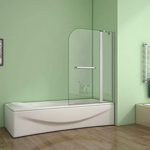 Xinyang 1000x1400mm Double Pivot Shower Bath Screen Glass Panel Towel Rail