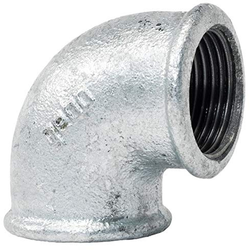 Winkel 1 1/2 IG/IG - Fitting aus Temperguss feuerverzinkt - Formteil Nr.90 - qpool24