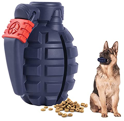 Juguete para Perros para mordedores agresivos de Razas Grandes y Medianas, para Pastor alemán, Interactivo e Indestructible, Goma de Grado alimenticio, Divertido de morder, perseguir y Buscar, Azul