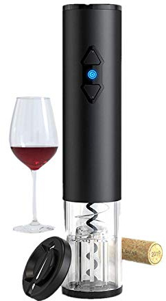 Ouvre-bouteilles électriques Tire-bouchon à vin automatique Ouvre-bouteilles motorisés à piles Bouton en un clic réutilisable avec lumière LED pour bar de fête de cuisine à domicile