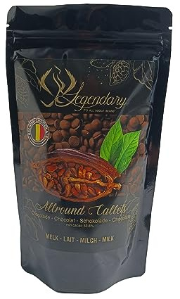 Legendary CALLETS MILCH 250 gr - Original belgische Schoko Drops, für Schokoladen-Fondue und Schoko-Brunnen, Ganache, Glasur, zum Trinken usw.