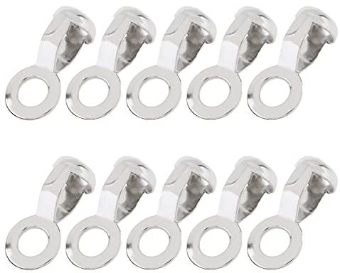 RTNLIT 10Pcs Ball Chain Pull Loop Connectors for Ceiling Fan Lamp - Stainless Steel Connectors for 6mm Bead Chain