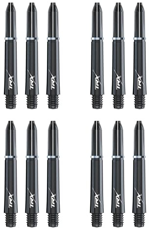 RED DRAGON TRX Short Black Graphite Effect Stems - 4 Sets per Pack (12 Stems in total)