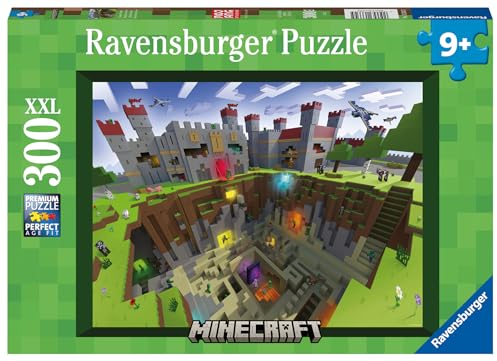 Ravensburger Minecraft Cutaway Jigsaw Puzzles for Kids Age 9 Years Up - 300 Pieces XXL - Toys for Children