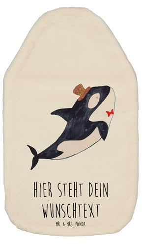 Mr. & Mrs. Panda Wärmflasche personalisiert Orca Zylinder - Weiß