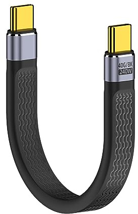 Sikai Short USB C to USB C Cable 5.1in, 240W Fast Charging USB4 Cable, Support 40Gbps Data Transfer, 8K@60Hz Video Output, Thunderbolt 4 Cables for iphone 15/15Pro Max,Hard Disk,Power Bank,MacBook