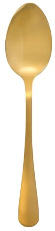 Secret de Gourmet - Juego de 4 cucharas soperas doradas de acero inoxidable