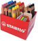 STABILO - Buntstift, Wasserfarbe & Wachsmalkreide - woody 3 in 1-30er Box mit 2 Spitzer - mit 10 verschiedenen Farben