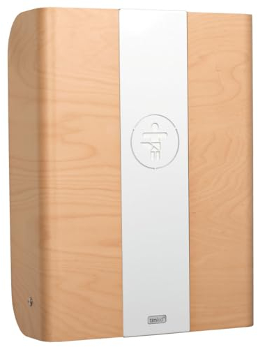 KEMMLIT Wickeltisch Toledo Buche/klappbar platzsparend, Wandwickeltisch inkl. grauer Wickelunterlage, Wandwickelregal für öffentl. und priv. Bereich, TÜV, Wickelstation aus Formholz (Buche Weiß)