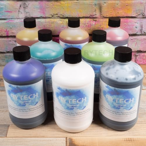Rytech Water Based Drawing Ink 500ml Bottle, 8 Colours to Choose from, Artist Calligraphy Writing Craft Art Design (Yellow)