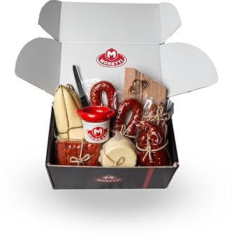 Moretti® Cesto Regalo Artigianale Calabria – Salumi & Formaggi Tipici – Confezione da Degustazione – Ideale come Idea Regalo Natale 2025, Feste, Eventi (Cestino di Calabria)