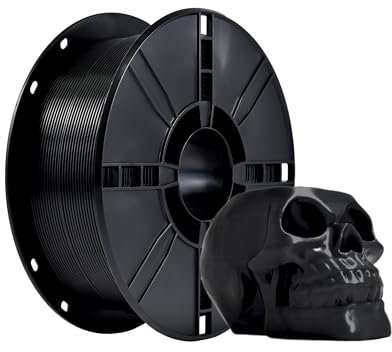 iBOSS PETG Filament 1.75 mm, Stärker Zähigkeit PETG 3D Drucker Filament, 1kg Spule, Maßgenauigkeit +/- 0,02 mm, 3D-Druck-Filament für 3D-Drucker, PETG Schwarz