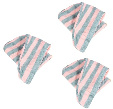 FRCOLOR 3st Wasserabsorptionsdusche Mikrofasertuch Für Die Haare Mikrofasertuch Für Haare Zahnpastahalter Reisen Schnell Trocknende Kappe Mikrofasertücher Für Das Haar Duschhaube