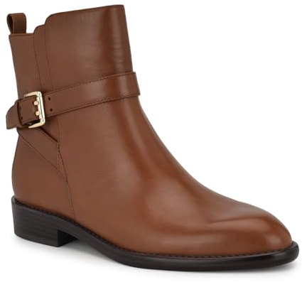 Nine West Hoken, Botas Cortas al Tobillo Mujer, Cuero marrón 102, 37.5 EU