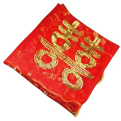 GALPADA Hochzeit Braut Schleier Mit Spitze Und Pailletten Rotes Chinesisches Hochzeitszubehör Elegantes Brautkopftuch Für Traditionelle Feierlichkeiten Für Moderne Braut