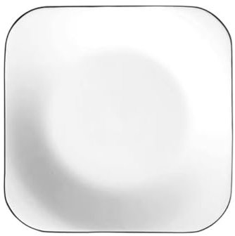OLSKFUH Platos de Comedor 6 Platos Cuadrados de cerámica para el hogar, Platos creativos de Estilo nórdico Occidental, Plato Hondo, Plato de Fruta, Plato de Cena, un Color, Mediano