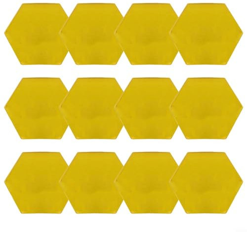 12 Stück Spiegelfliesen Selbstklebende Mosaik-Spiegelfliesen Acryl dreidimensionale sechseckige Spiegel für stilvolle Wanddekoration in jedem Raum elegant (Gold)