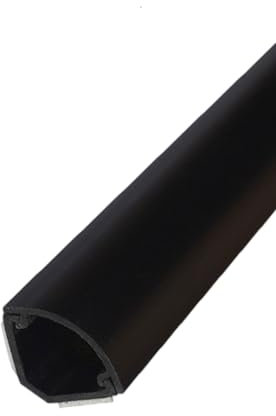 Eck-Kabel-Management-Set, elektrische Kabelabdeckung, Kabelkanal, Kabelverdecker, Kabelabdeckung, Laufbahn für Boden, Sockelleiste, Decke (12 x 5 x 12 mm), Schwarz