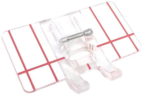 Sewing Foot with Clear Base for Household Sewing Machines W6, Victoria, Singer, Brother, Elna Juki, Silvercrest and More | Applique and Stitch Sewing Accessories