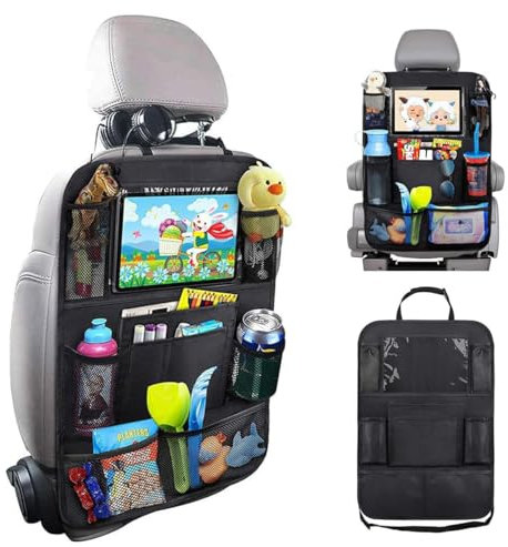 DAYKET 2 Stück Autositz Organizer für Mercedes-Benz S-Klasse W220 S 280 320 430 500 55 AMG, Kinder Rücksitz Organizer Rückenlehnenschutz inkl Tablet Fach Kinder