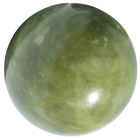 HAWILLOSCH Palline Massaggianti Per Le Mani in Pietra Verde, Palle Per Esercizi Benessere Superficie Liscia e Levigata, Massaggiatori Anti-stress Per Migliorare La Circolazione e Benessere Quotidiano