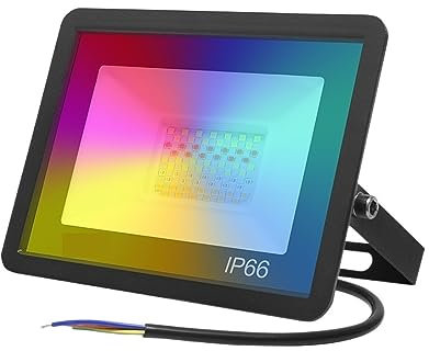 EDEDE Faretto LED da Esterno, Tuya Smart Proiettore LED Riflettore Illuminazione for Esterni 30W 50W 100W RGB Dimmerabile Luce Bianca Calda Fredda per Giardino Garage Parco Stadi(50W)
