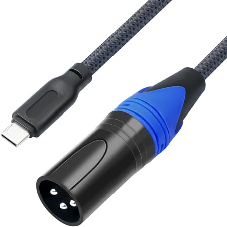 SZLliyxs Câble audio USB C vers XLR mâle, câble audio numérique USB C vers mixeur XLR mâle, câble audio numérique USB de type C 24 bits/96 kHz pour mixeurs, haut-parleurs, amplificateurs, 2 m