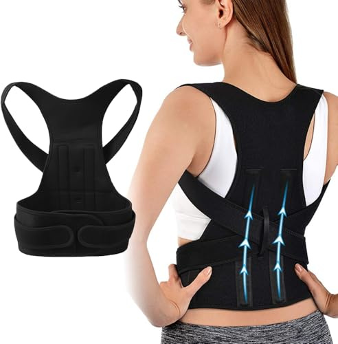 XFSRG Corrector Postura Espalda Correas Cruzadas para la Espalda Recta Corrección Postural Faja para Aliviar el Dolor de Cuello Hombros y Espalda