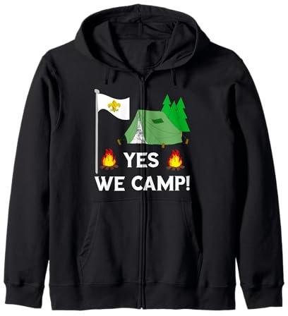 Yes We Camp Tenda da campeggio Scout Giglio Scout Scout Camper Felpa con Cappuccio