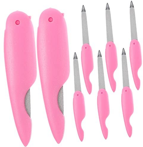 VALICLUD Kleine Klappbare Nagelfeilen Aus Metall 8 Stück Nagelpolierer Für Maniküre Und Reisen Nagelfeile Für Fingernägel Und Acrylnägel