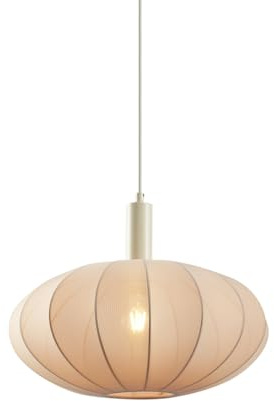 Qazqa Japandi Pendelleuchte, Pendellampe - Bida - Beige, Rund, 42cm, Ideal als Wohnzimmerlampe