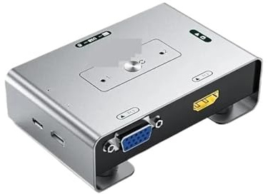 Switch KVM VGA a VGA 2x1 1080P 60Hz,Cambia senza problemi(Beige)