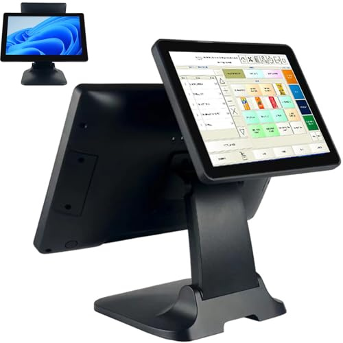 Caisson Enregistreur Tactile, écran Tactile Double 15,6 Pouces avec Processeur I5 Gen4 8g 128g, pour Petites Entreprises, Commerces De Détail Et Restaurants