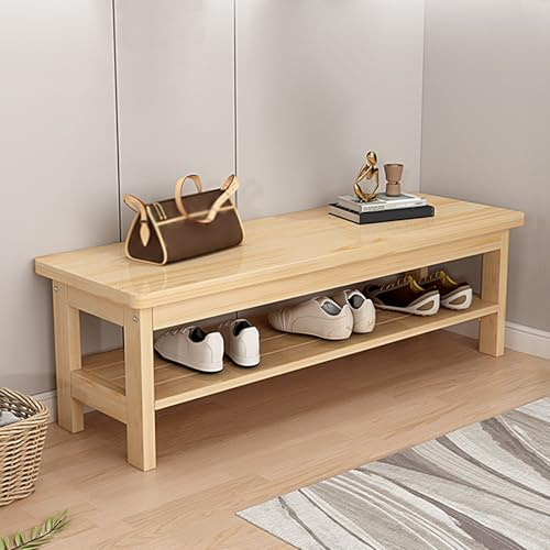 CLLXDZ Sitzbank Flur, 2-stöckige Küchenbank Holzbank, Flurbank für Flur, Wohnzimmer, Schlafzimmer, Schlafzimmer, Fußende des Bettes(100cm/39in)