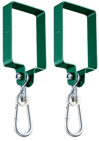 Hollywood Swing Hanger - 14.5 x 9.5 x 3 cm Hardware Kit Expansion Accessories | Bracket Housing Supports Secure Attachment with Swivel Carabiners for Outdoor Swings on Porch