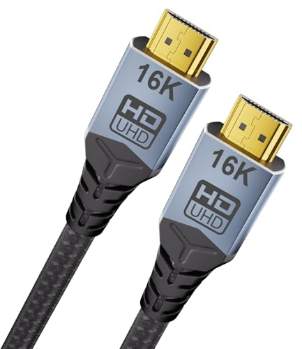 CABLAPTOP hdmi 2.2 kabel 2m, HDMI2.2 Kabel Ultra-Hochgeschwindigkeit 96Gbps 16K@60Hz 8K@240Hz 4K@480Hz, mit HDCP 2.3 & HDR10 eARC kompatibel mit PS5/Roku TV/PC Gaming/Blu-ray HDMI Kabel 16K