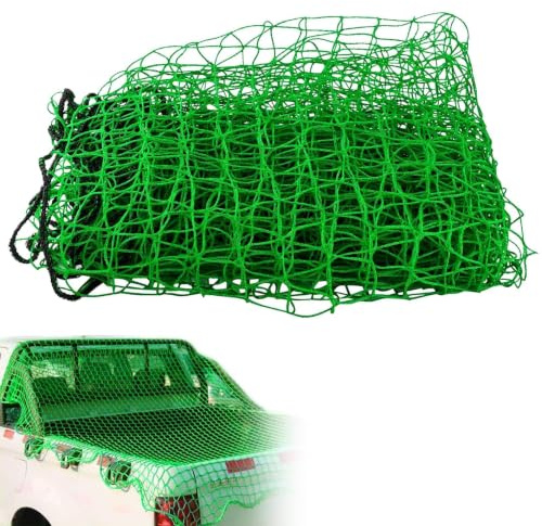 Anhängernetz 2×3M Anhänger Plane Reißfestigkeit Elastische Kanten Anhänger | Anhänger Netz Abriebfest Feinmaschiges Netzgewebe ladungssicherungsnetz für Anhängers Pkw Transporter und Pritschenwagen