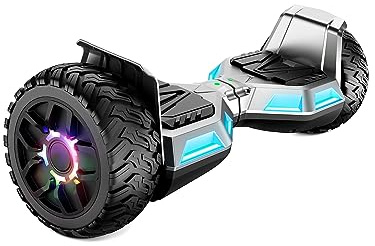 SISIGAD Hoverboard, All Terrain Hoverboards, 8.5'' Two Wheel Self Balancing Scooter with Bluetooth Speaker, Off Road Hoverboard with LED Lights, Music Hoverboards