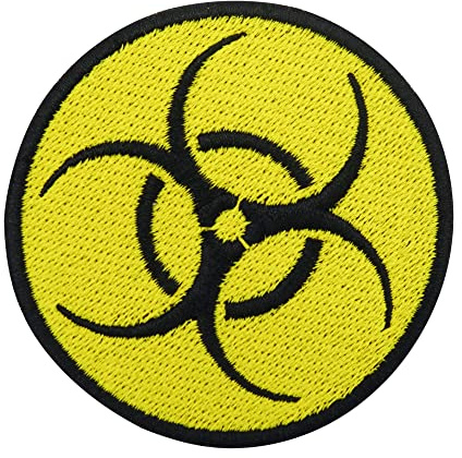Finally Home Biohazard Atom Patch för strykning | Antiatomkrafts-lappar, radioaktiv strykbild, nuklear påstrykning, ABC försvarsmärkning