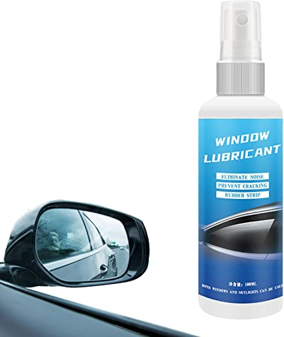 Hitburu Silicone Spray Lubricant - 100ML Car Door Glass Lift Rubber Softening Agent | Multi Purposes Silicone Spray to Lift Freely, Eliminate Noise, Prevent Cracking
