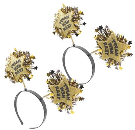 Beatifufu 2stücke Kreative Neujahrs-haarreifen Mit Sternen-design Festliche Haarschmuck Für Partys Foto-requisiten Für Erwachsene Und Haaraccessoires Für Feierlichkeiten