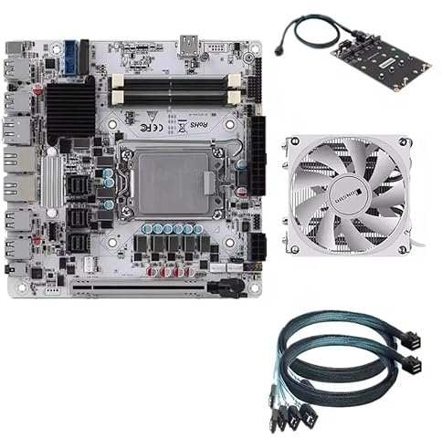 Q670 Carte mère NAS ITX Firewall Carte mère pour LGA1700 12/13/14ème génération 2 x DDR5 2 x LAN 2,5 G 1 x PCIE5.0 x 16 Max 8 x SATA 6 x M.2 NVMe 2 x Intel 2,5 G Port réseau (carte mère + tous)