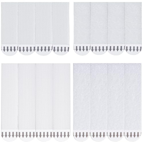 Nigwet Picture Hanging Strips Heavy Duty - M16+L20 Pairs (72 Strips) Picture Hanging Kit Sticky Hangers for Walls, Damage Free Without Nails, Adhesive Frames/Posters/Wall Art, No Drill, White​