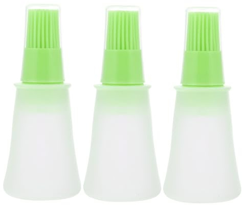 VERDANVERSE 3piezas Cepillo Para Botellas De Aceite Pinceles De Silicona Para Repostería Botella Para Pan Mantequilla Uso Barbacoa Al Aire